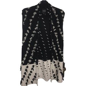 NIC+ZOE Black and Cream Cardigan
